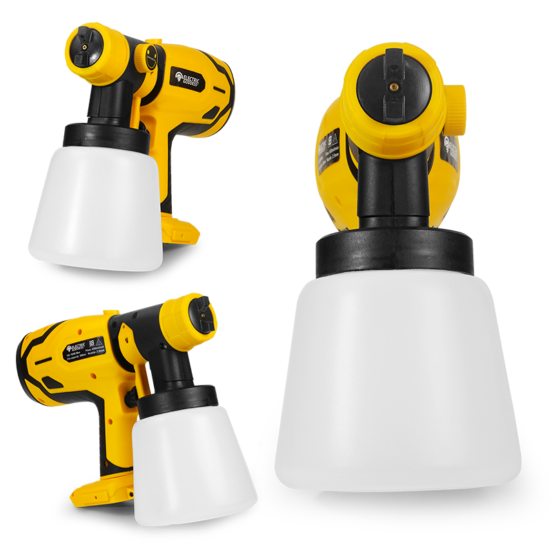 Electric Goddess 800ML Electric Spray Gun Cordless Paint Sprayer for Dewalt 18V Portable Auto Furniture Coating Airbrush