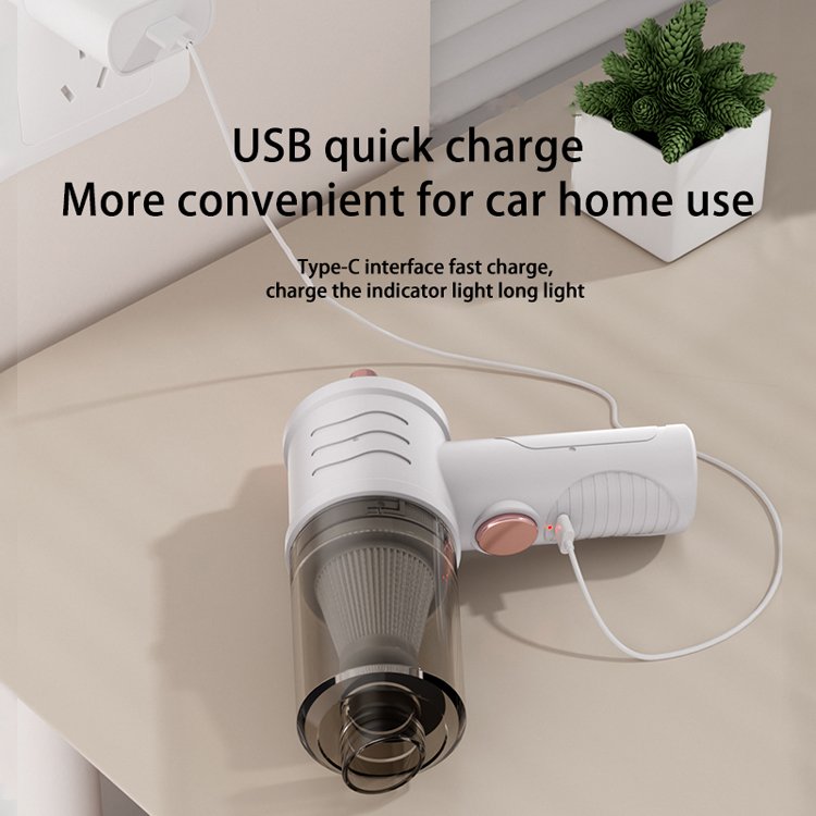 High Power Auto 120W 6000Pa Super Suction Home Car Rechargeable Portable Mini Handle Vacuum Cleaner