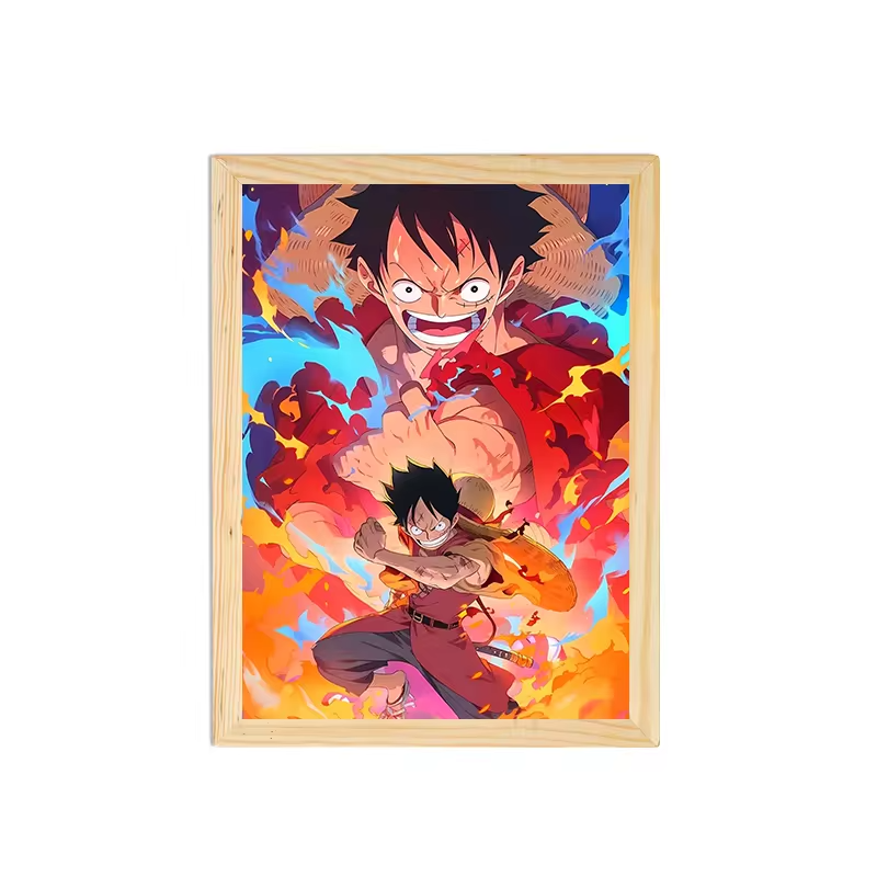 Custom Sunshine Wall Art Light Lamp Painting Brightness Adjustable Led Light and Shadow Decorative Painting Anime Light Box 40