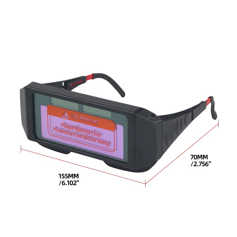 Solar Auto-Dimming Welding Goggles With Adjustable Lamp Shade,2 Sensor Welder Glasses for TIG MIG MMA Plasma Dimmer Glasses