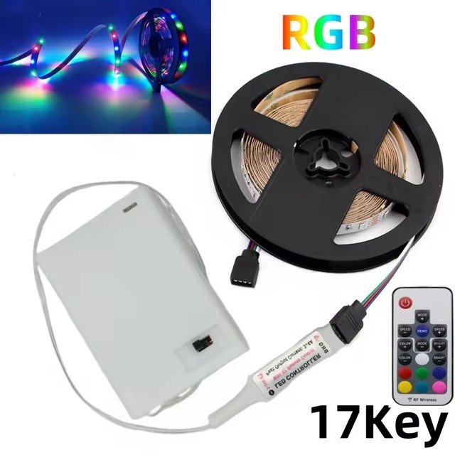 3AA Battery 5V LED Strip Lights White Warm RGB 2835 60LEDs/M Flexible 50CM 1M 2M 3M 5M TV Backlight Night Tape Diode Ribbon