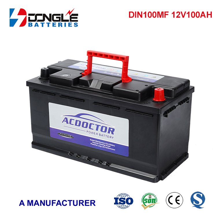 Dongle New Lunched Maintenance Free 760A 19 Plates DIN100MF 12v 100Ah Lead Acid Car Battery