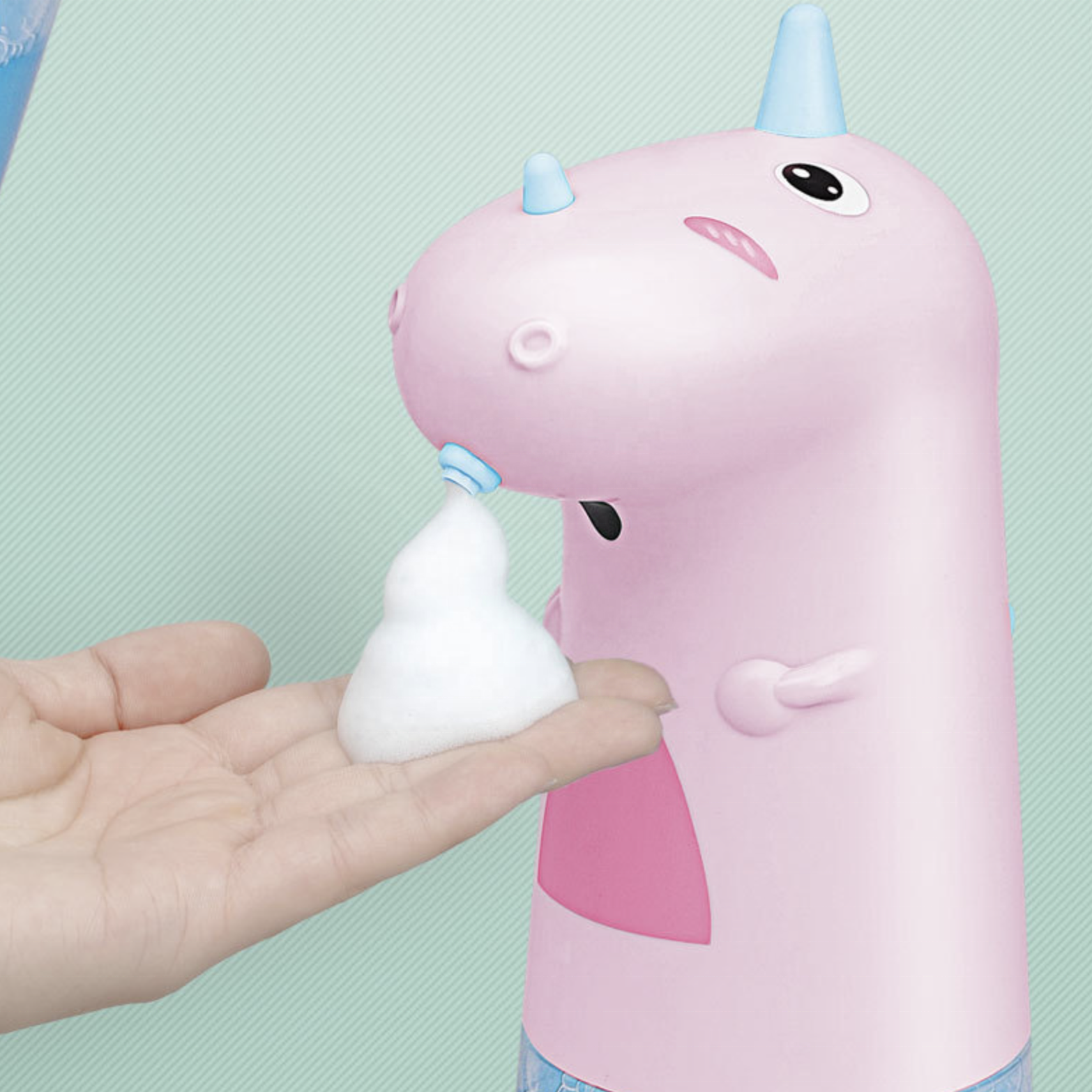 Automatic Sensor USB and Battery Options Blue Pink Desktop Touchless Dinosaur Soap Dispenser