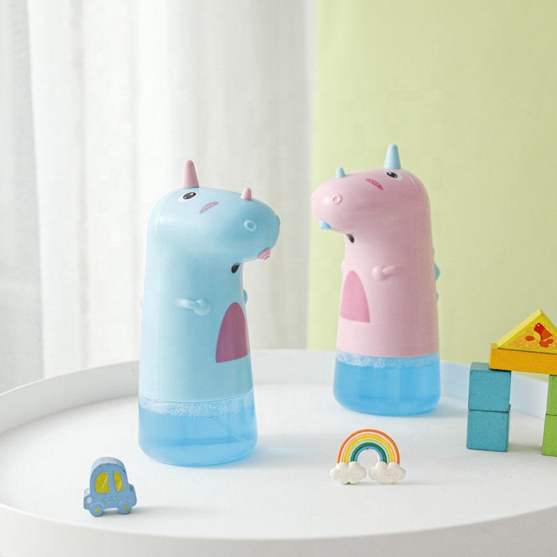 Automatic Sensor USB and Battery Options Blue Pink Desktop Touchless Dinosaur Soap Dispenser