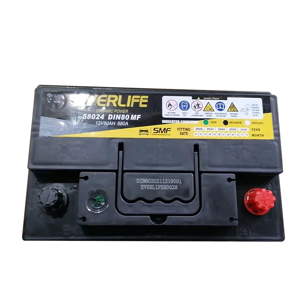 Factory Whosale Price Car Battery 12v 80ah Auto Batteries DIN80 Lead Acid Battery 12 Months Warranty OEM