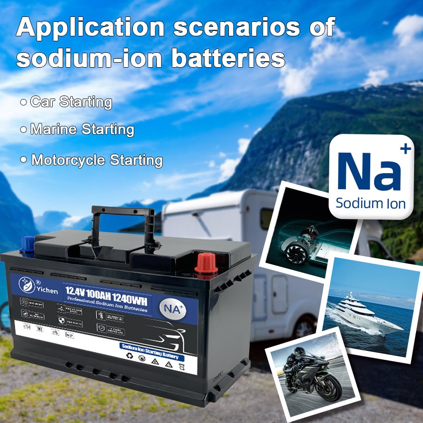 12V 100Ah Sodium Ion Battery Deep Cycle 100Ah 12.4V Sodium-ion Batteries for Solar System Electric Vehicle Auto Starting