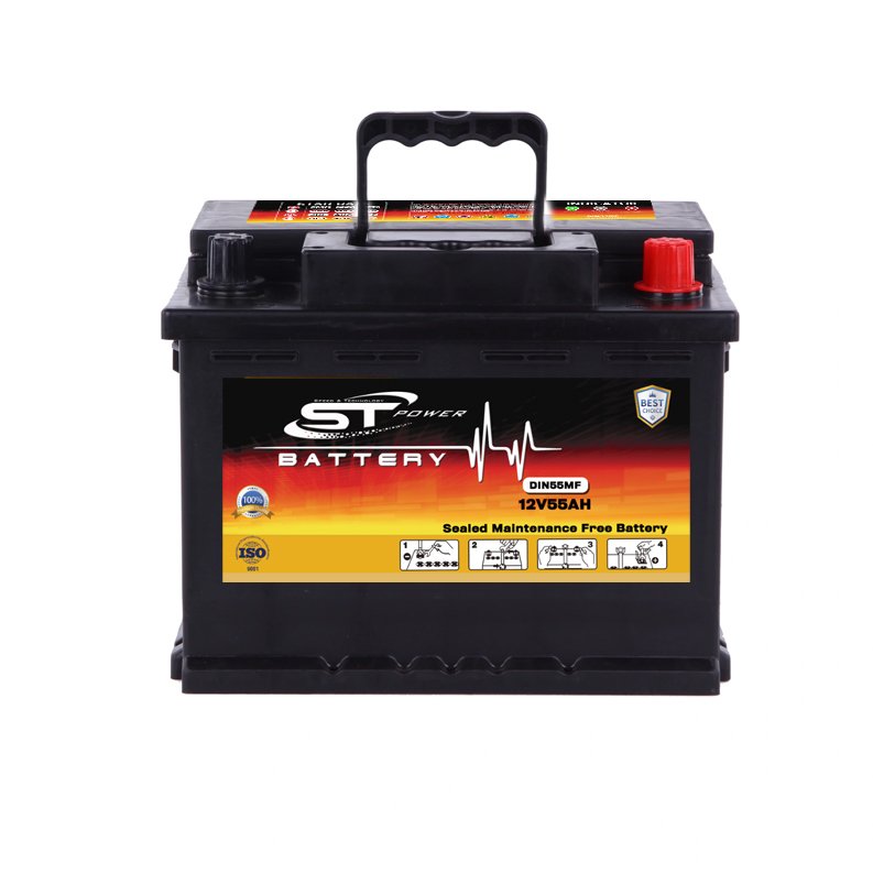 Productive Manufacture DIN55 12V55Ah Auto MF Car Battery With Long Life Span