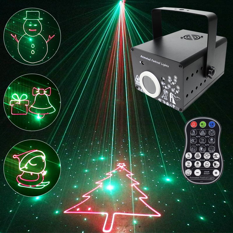 3D Laser Projector Animation Light Dmx Party Equipment Lamp Stage Show Effect Lighting for Night Club Holiday Dj Strobe Lights