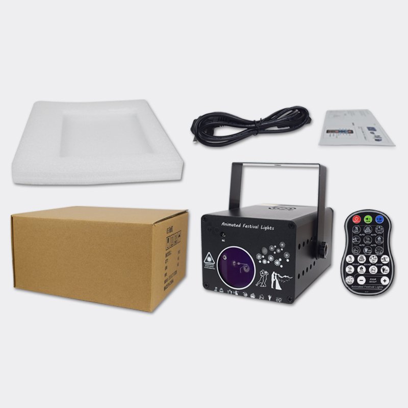 3D Laser Projector Animation Light Dmx Party Equipment Lamp Stage Show Effect Lighting for Night Club Holiday Dj Strobe Lights