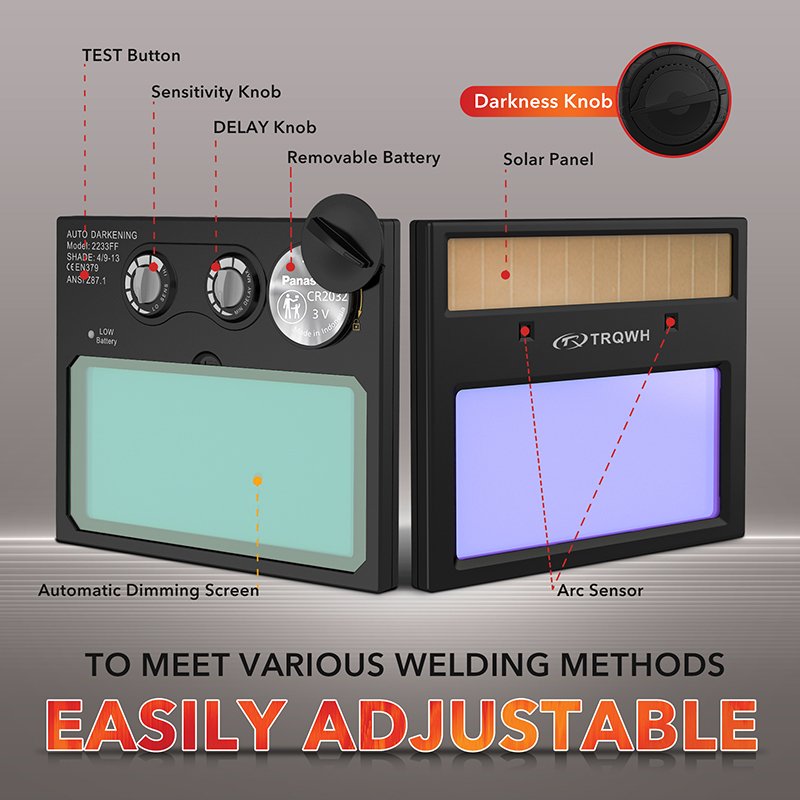TRQ OEM ODM Chameleon Lightening Comfortable Welder Mask Skull Monster TIG MIG Best Welding Helmet