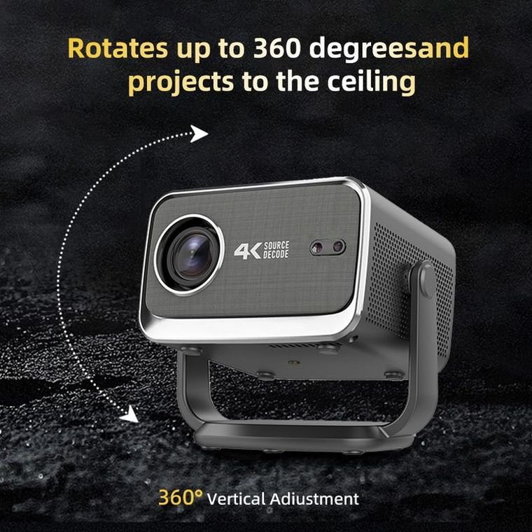 OEM/ODM Smart Projector Featuring 350 ANSI Lumens Brightness 4K HD Resolution LED LCD Lamp with Auto Android 13 OS