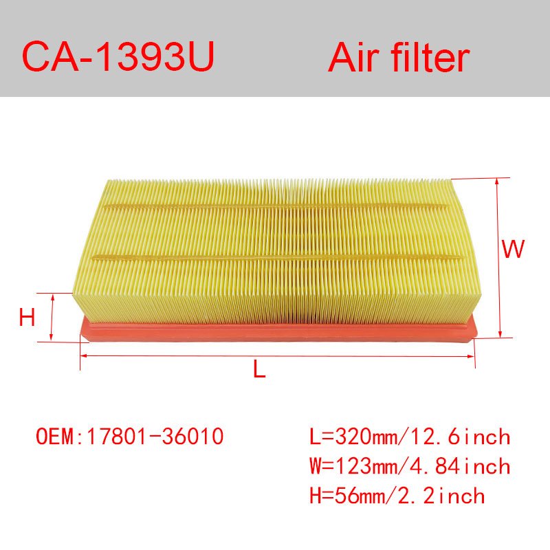 CA-1391U Auto Accessories Battery Electric Vehicles air Filters 178010T100 1780121060 Cabin Filter for Toyota COROLLA