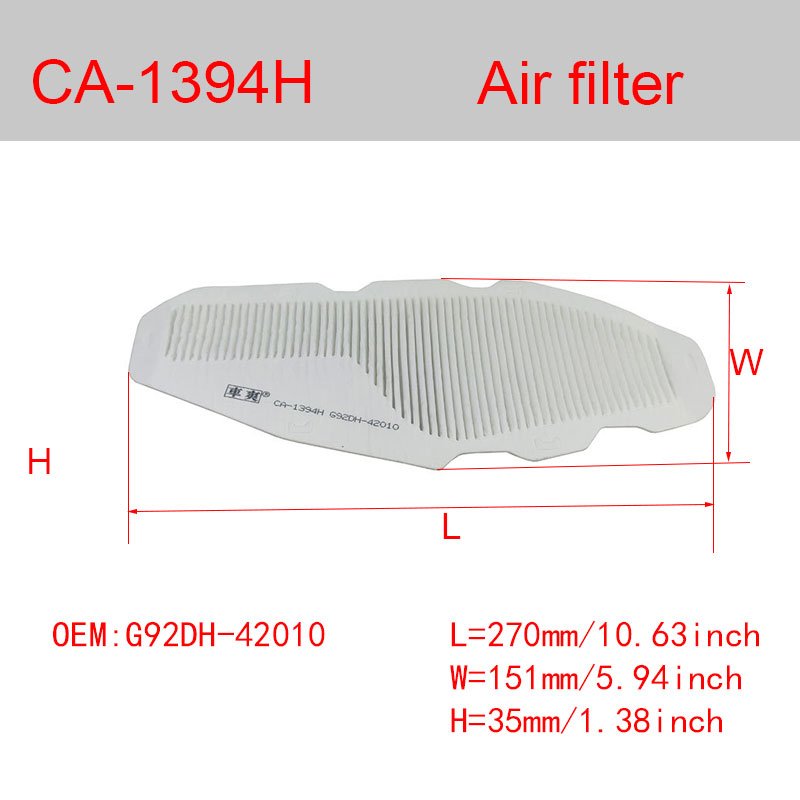 CA-1391U Auto Accessories Battery Electric Vehicles air Filters 178010T100 1780121060 Cabin Filter for Toyota COROLLA