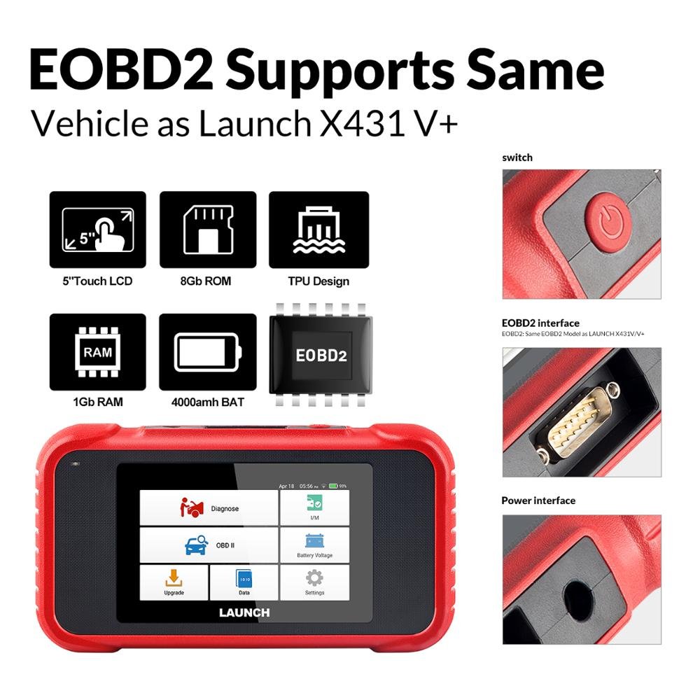 LAUNCH CRP123E V2.0 OBD2 Scanner With ENG/AT/ABS/SRS Battery Monitoring VIN Scan Read ECU Auto Repair Equipment