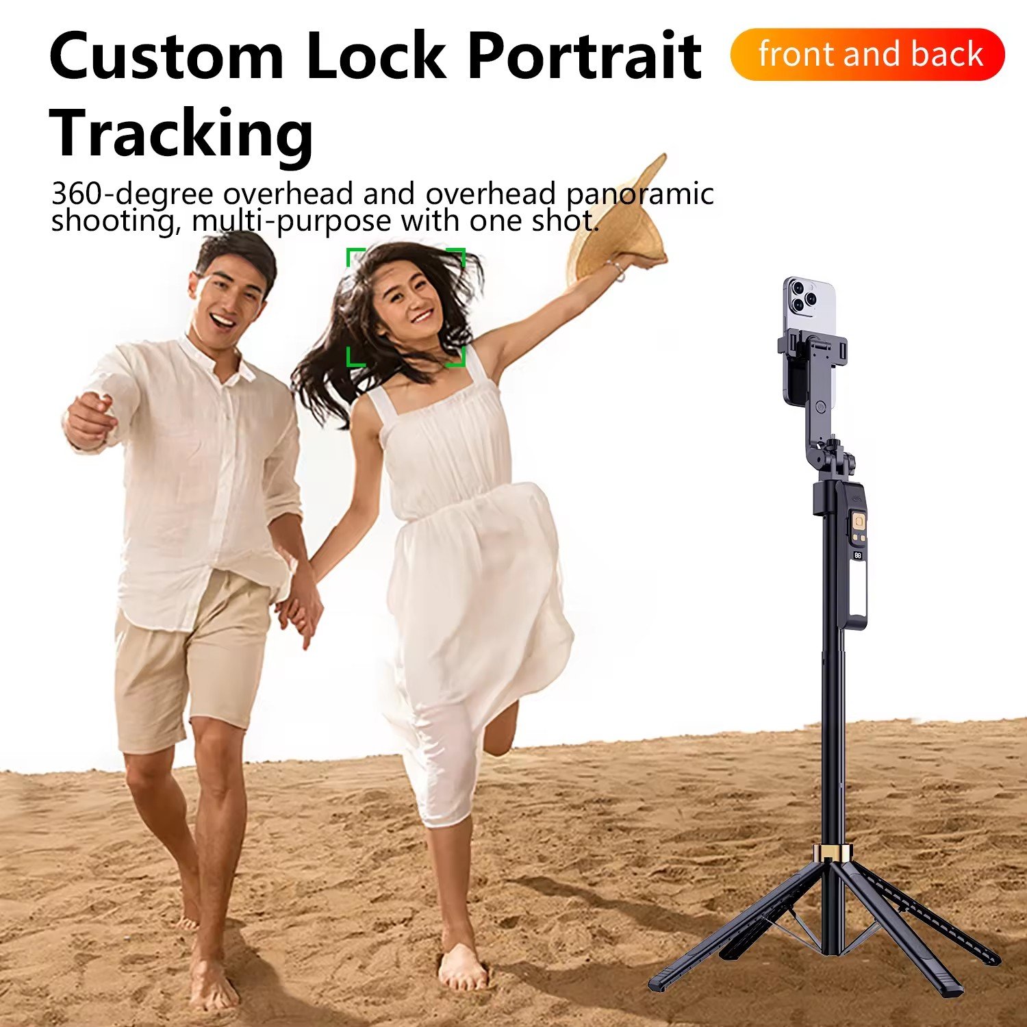 Original Factory 360° Face Tracking Selfie Stick 180CM Extended Height Rotation Tracking Gimbal with Fill Light Handle CL12-P