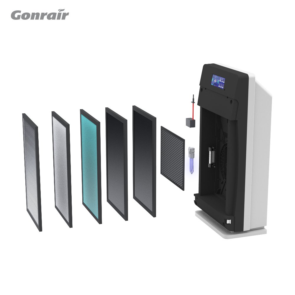 Large Smart Air Purifier Home Hotel Portable WiFi Controlled Electric Power Source Low Noise Bedroom Pets Air Freshener