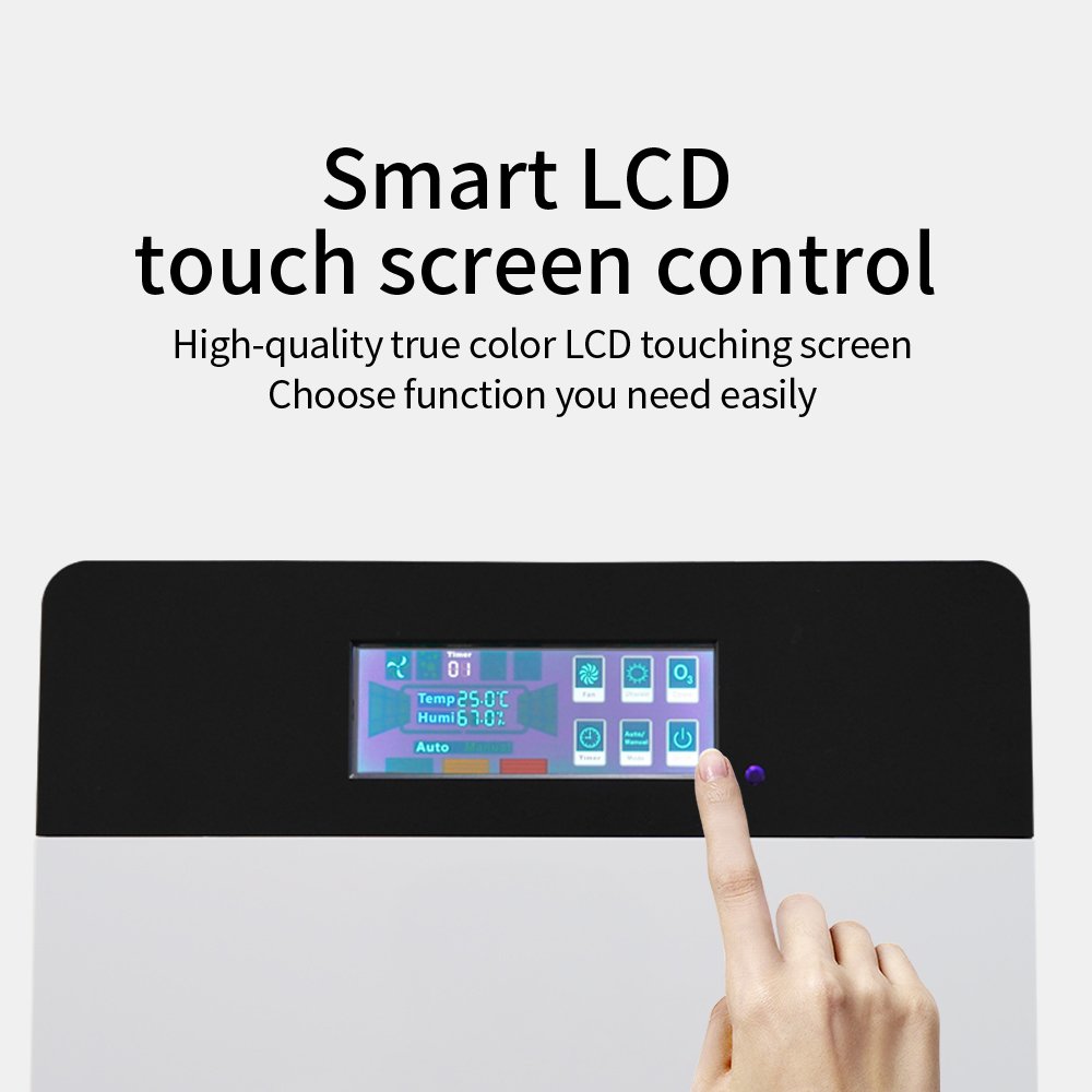 Large Smart Air Purifier Home Hotel Portable WiFi Controlled Electric Power Source Low Noise Bedroom Pets Air Freshener