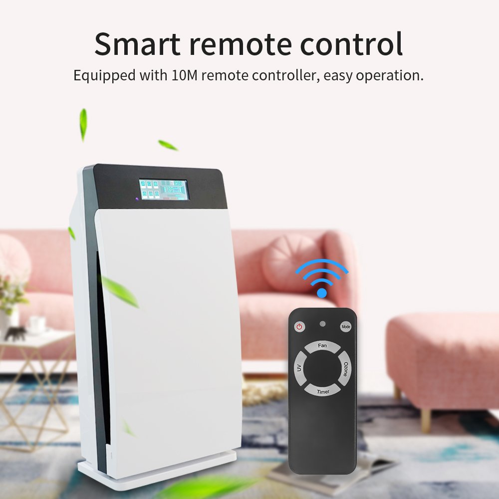Large Smart Air Purifier Home Hotel Portable WiFi Controlled Electric Power Source Low Noise Bedroom Pets Air Freshener