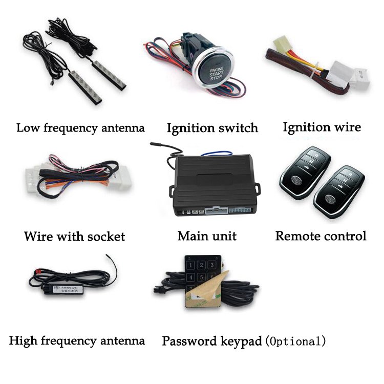 Universal One Push Button Car Remote Central Lock Keyless Entry System Keyless Go Auto Start Car Alarm