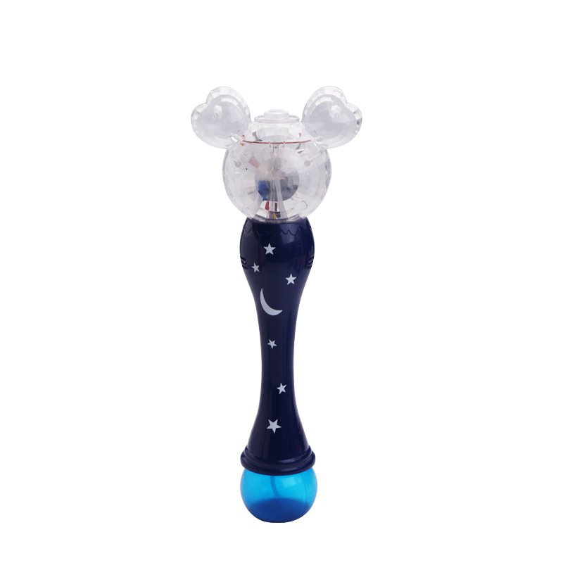 New Design Electric Mouse Bubble Machine Cute Animal Bubble Stick Toys for Kids Playing Bubble Blower Wand with Music and Lights