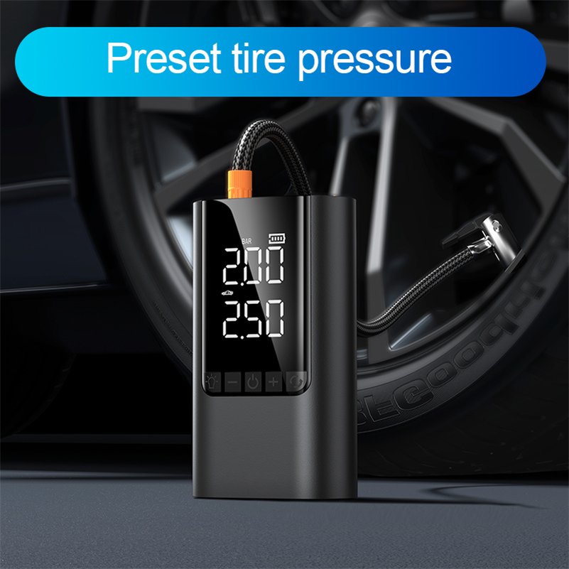 1500A Quick Car Emergency Booster Portable Car Battery Power Bank Jump Starter LED Screen Auto Shut off Air Pump Tire Inflator