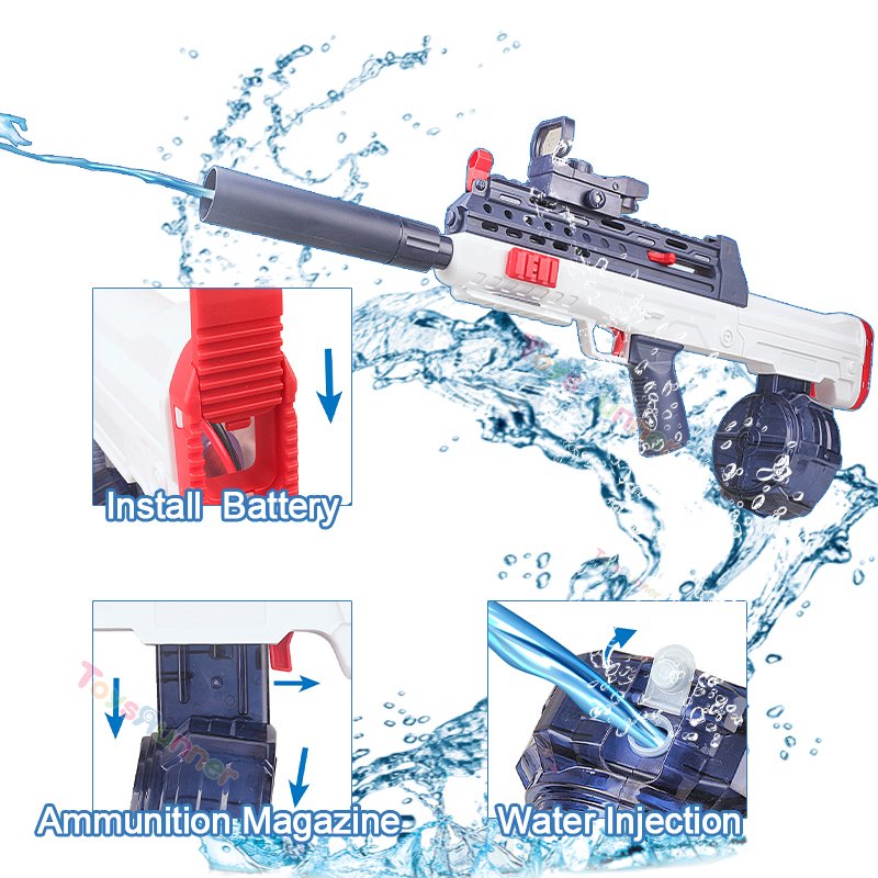 China Hot Auto Rechargeable Courtyard Water Pellet Gun Electric Toy Manufactures Bulk Sea Gift Realistic Water Gun for Wholesale