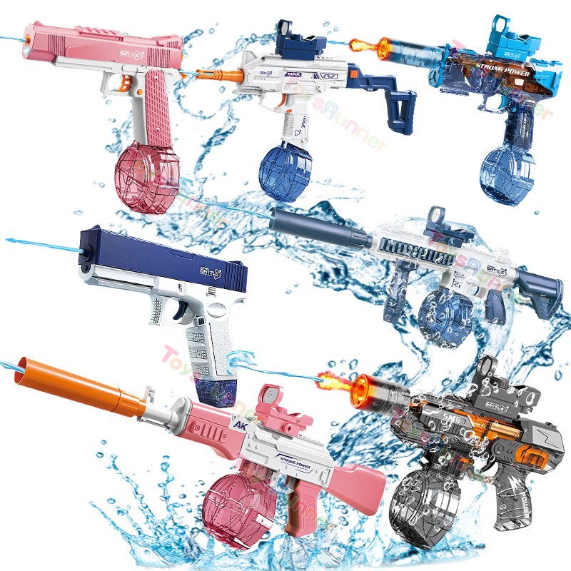 China Hot Auto Rechargeable Courtyard Water Pellet Gun Electric Toy Manufactures Bulk Sea Gift Realistic Water Gun for Wholesale
