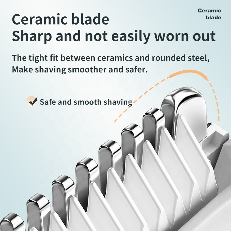 2-in-1 Wet/Dry Electric Body Hair Trimmer Facial Hair Removal Cordless Ipx7 Waterproof Bikini Shaver Razor for Pubic Hair