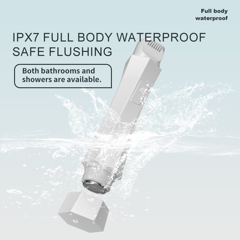 2-in-1 Wet/Dry Electric Body Hair Trimmer Facial Hair Removal Cordless Ipx7 Waterproof Bikini Shaver Razor for Pubic Hair