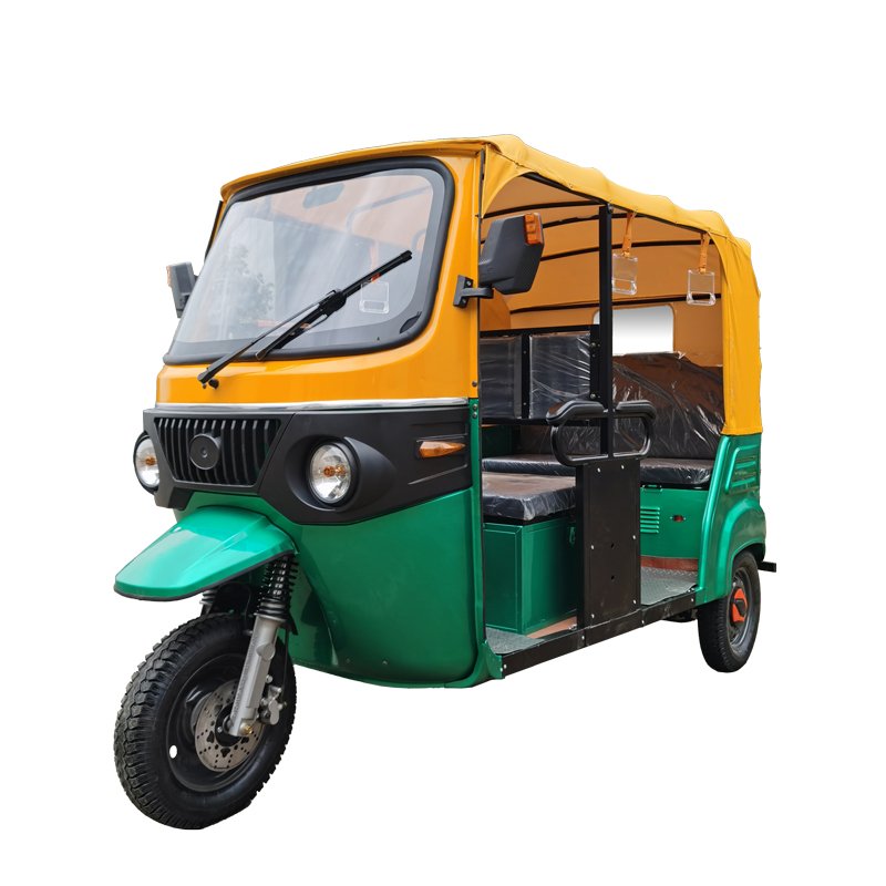 Gasoline and Gas Electric Hybrid 200KM Auto Rickshaw Electric Tuk Tuk 6 Passenger Tricycle Motorcycle