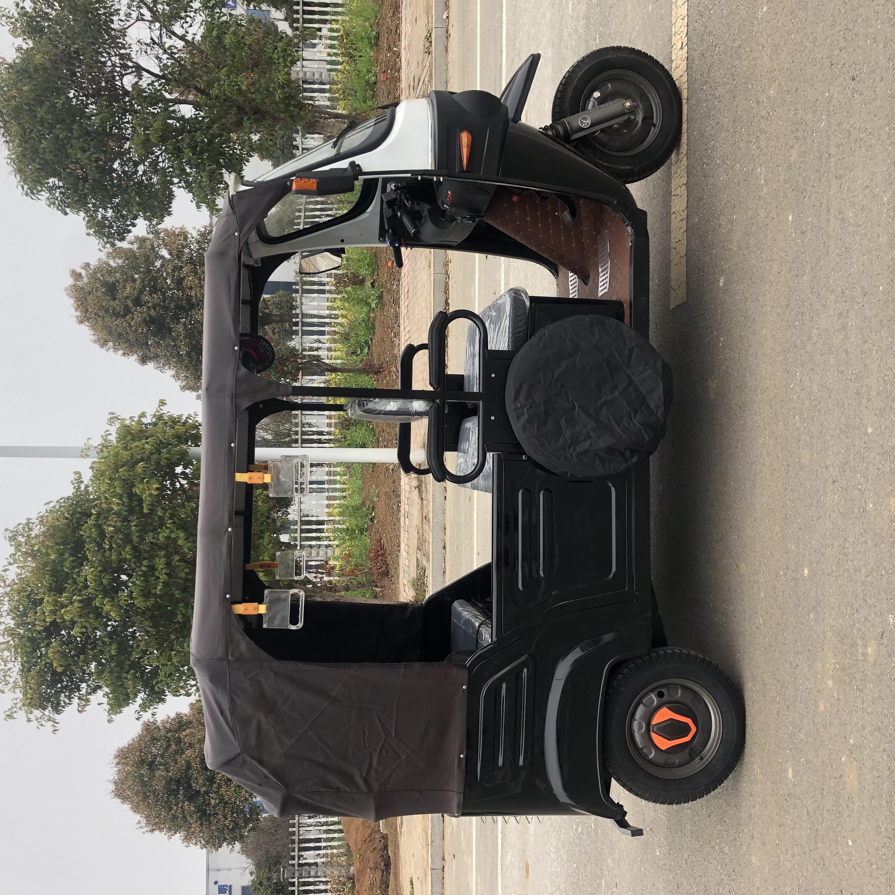 Gasoline and Gas Electric Hybrid 200KM Auto Rickshaw Electric Tuk Tuk 6 Passenger Tricycle Motorcycle