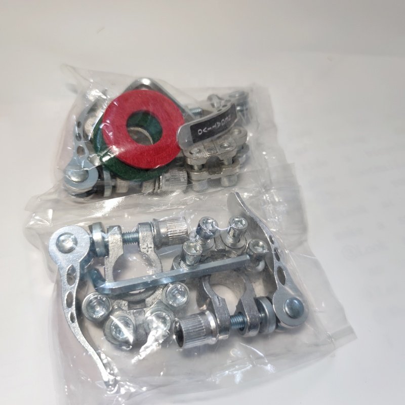 Matte Tin Plated Brass Connector Clamp Quick Release / Adjust Disconnect Multi Link Battery Terminal with Anti-corrosion Ring
