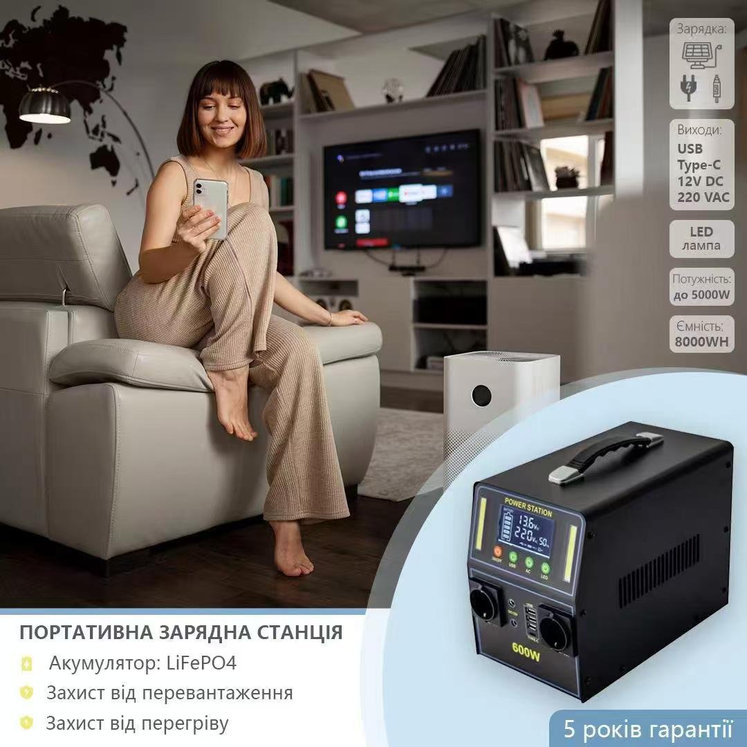 600W Power Banks & Power Station Emergency Generator Bank Lithium Ion Batteries Alternative Energy Generators