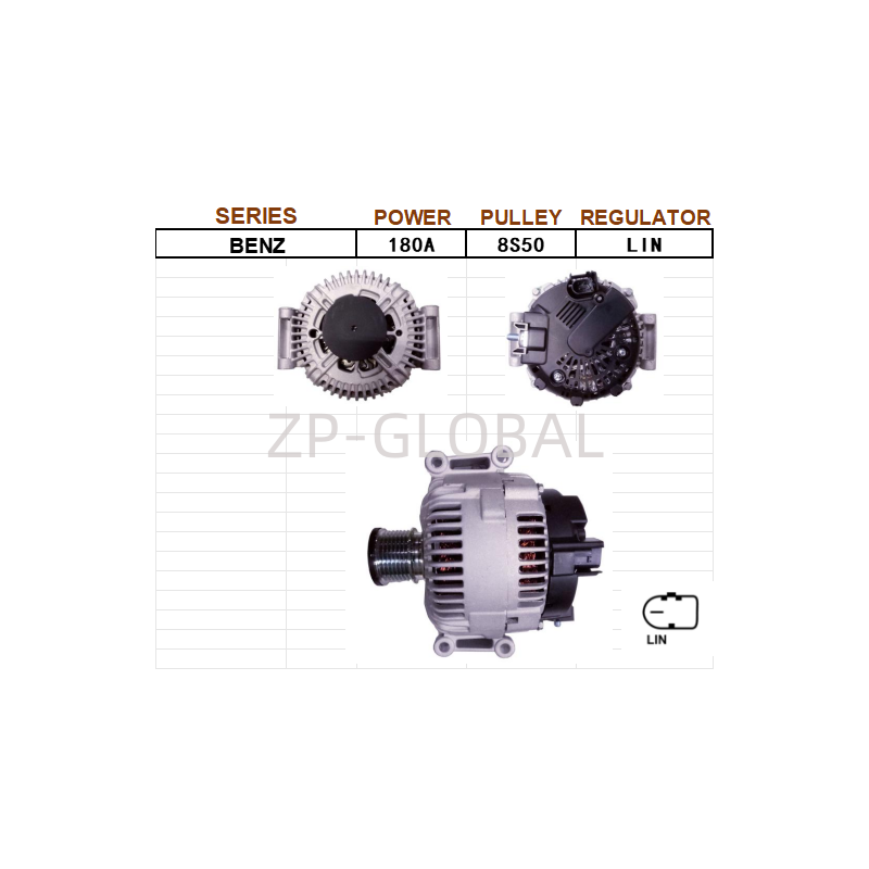 Ac Generator Car Alternator Replacement A6421540302 for Mercedes-Benz G320/GL320/ML280
