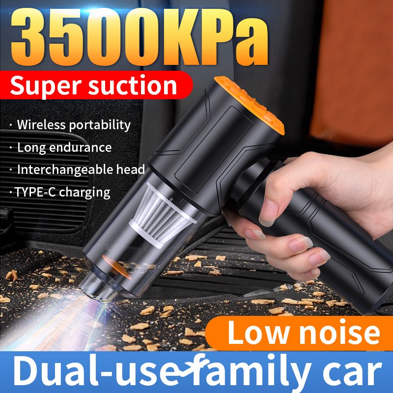 Car Wireless Mini High-Power Car Vacuum Cleaner, Blow Dryer, Suction and Blowing Dual-Purpose Pet Hair Cleaner