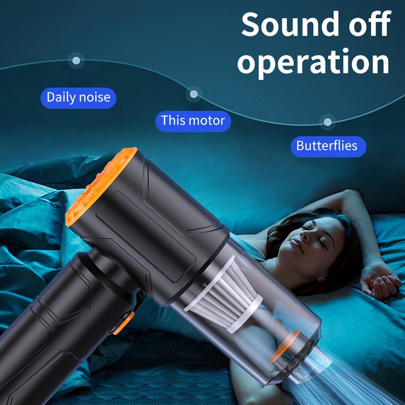 Car Wireless Mini High-Power Car Vacuum Cleaner, Blow Dryer, Suction and Blowing Dual-Purpose Pet Hair Cleaner