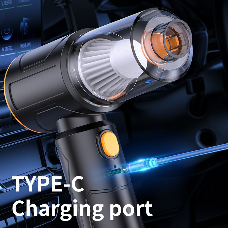 Car Wireless Mini High-Power Car Vacuum Cleaner, Blow Dryer, Suction and Blowing Dual-Purpose Pet Hair Cleaner