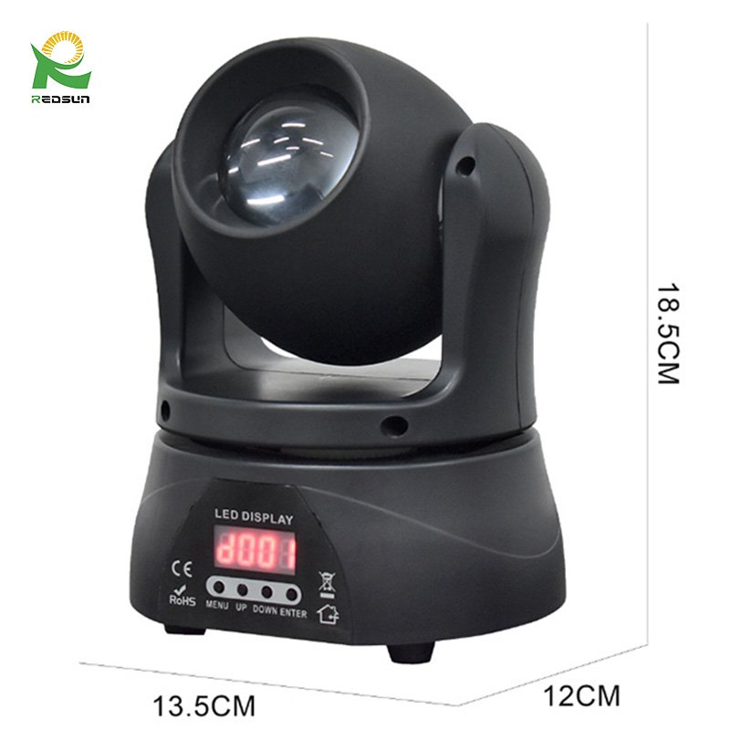 Redsun Mini 40W Beam Moving Head Light with Battery for Theater Party Lights Stage Party Ktv Show Mini Beam