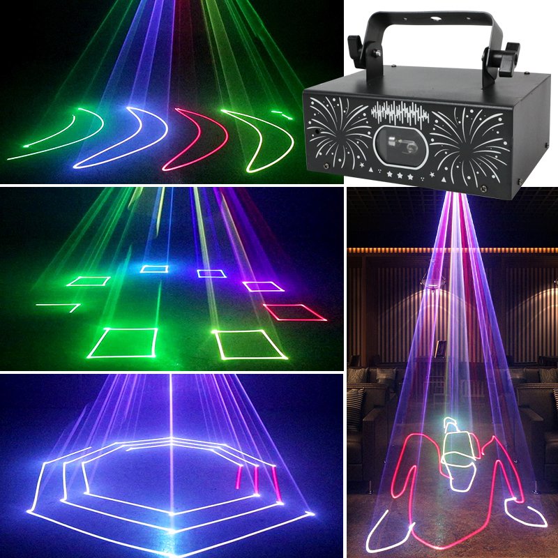 New Vision Mini Beam Animation Projector DJ Party Lights Laser Show System Laser Light for Night Club Disco Strobe Effect Light