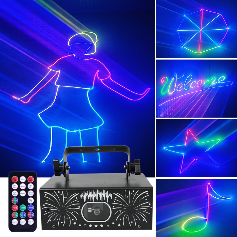 New Vision Mini Beam Animation Projector DJ Party Lights Laser Show System Laser Light for Night Club Disco Strobe Effect Light
