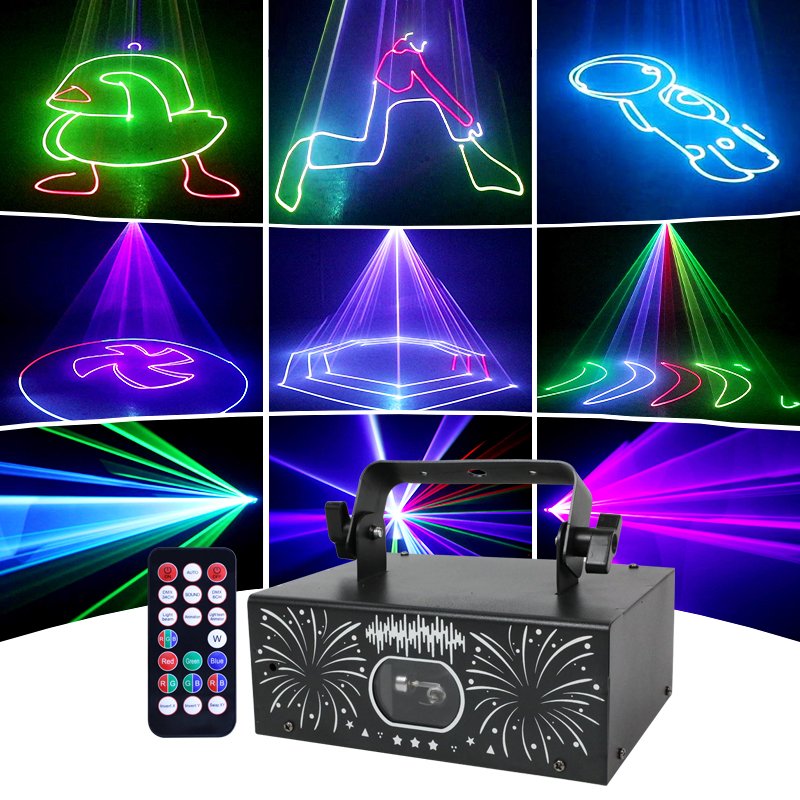 New Vision Mini Beam Animation Projector DJ Party Lights Laser Show System Laser Light for Night Club Disco Strobe Effect Light