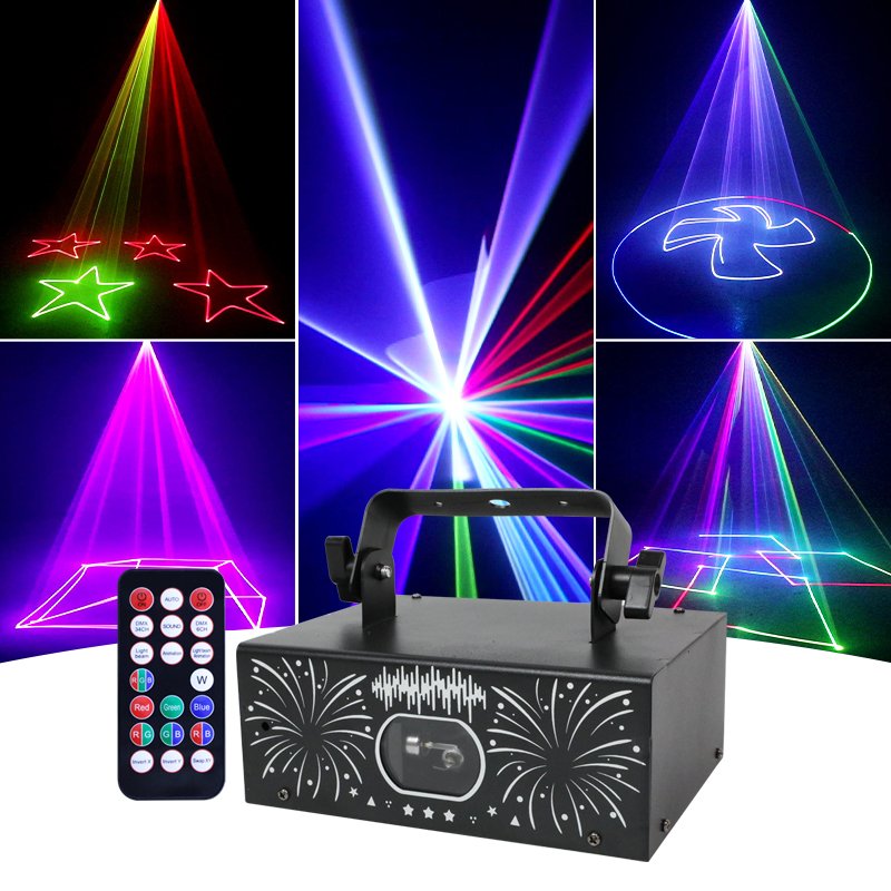 New Vision Mini Beam Animation Projector DJ Party Lights Laser Show System Laser Light for Night Club Disco Strobe Effect Light