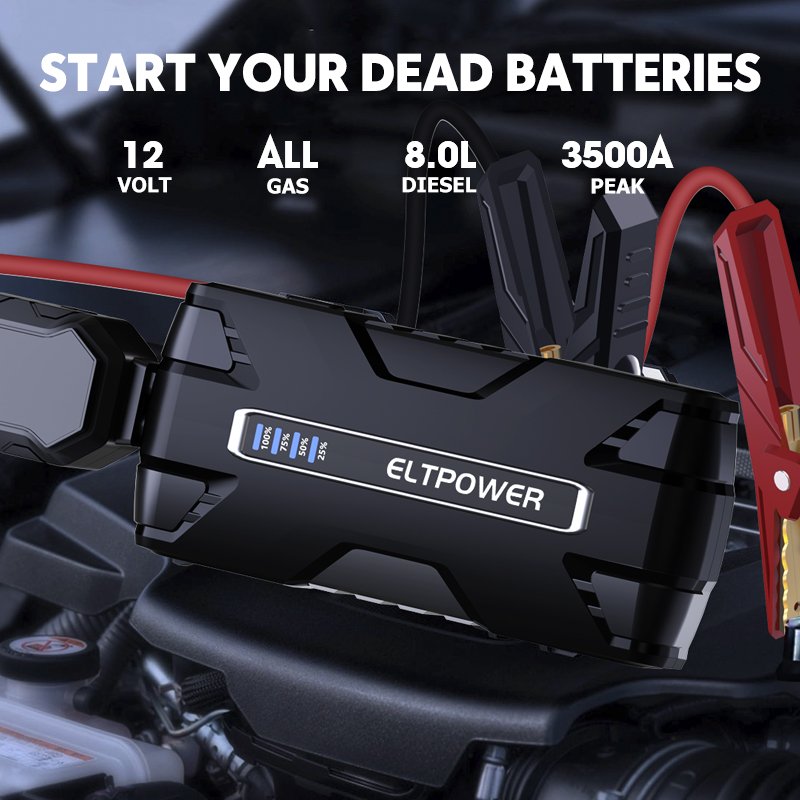 Multi-function Jumpstarter 12V Jump Starter 2500 a Power Bank Auto Motorcycle Truck Car Jump Starter Start 2500 Peak