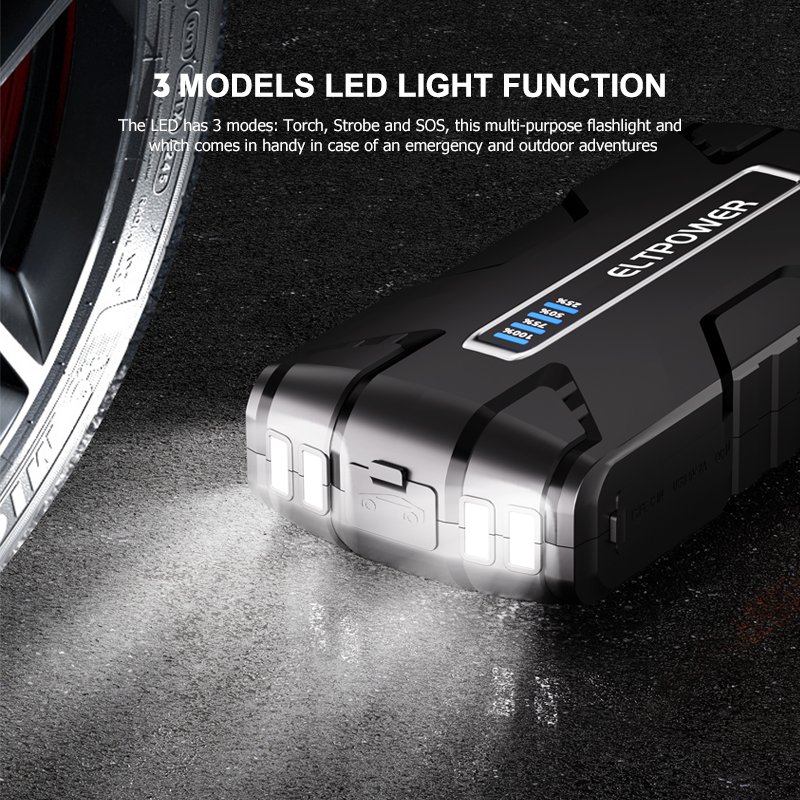 Multi-function Jumpstarter 12V Jump Starter 2500 a Power Bank Auto Motorcycle Truck Car Jump Starter Start 2500 Peak