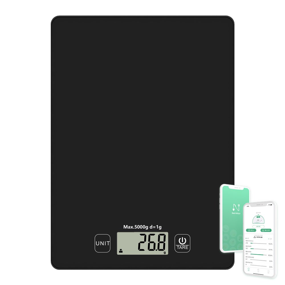 5kg Kitchen Electronic LCD Display Food Scales ABS Plastic With Glass Battery Power Auto Function Household Scale RoHS Certified