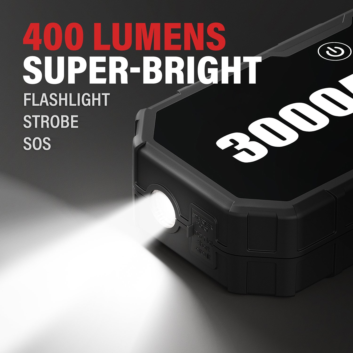 Jump Starter 12V High Power Car Jump Starter 3000A Power Bank Multi-Function Lithium Battery Jump Box Portable Car Start Box
