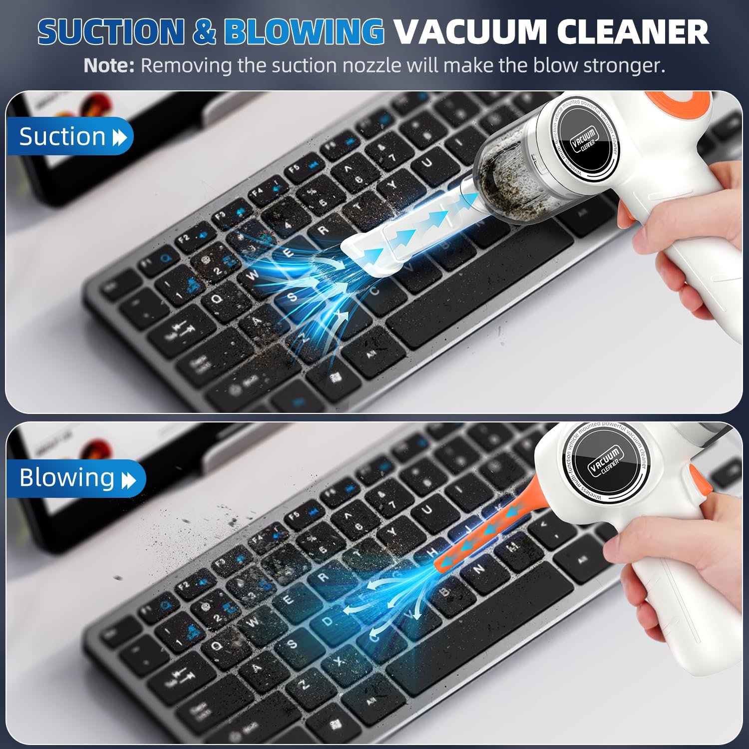 High Quality Auto Hand Vacuum 60W Portable Mini Cordless Vacuum Cleaner for Car Home Clean Car Vacuum Cleaner