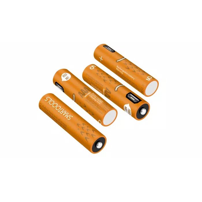 Dual Pack 4 Pack Micro Rechargeable AA AAA Batteries USB Charging 1.2V Ni-Mh High Quality Patent 1000mah AA Rechargeable