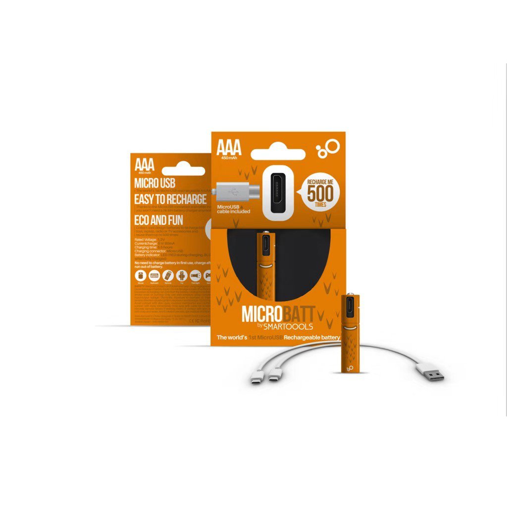 Dual Pack 4 Pack Micro Rechargeable AA AAA Batteries USB Charging 1.2V Ni-Mh High Quality Patent 1000mah AA Rechargeable