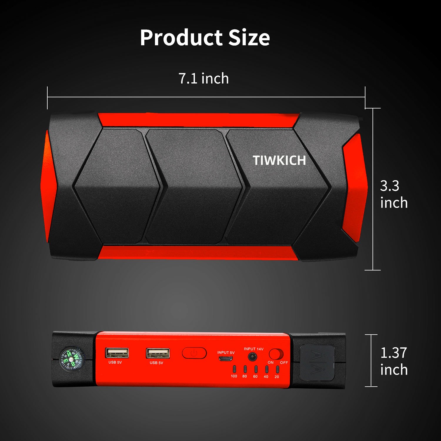Car Jump Starter 37000mwh Portable Jump Starter Quick Charge Pack 12V Emergency Booster Starting Device